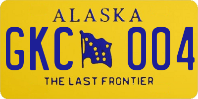 AK license plate GKC004