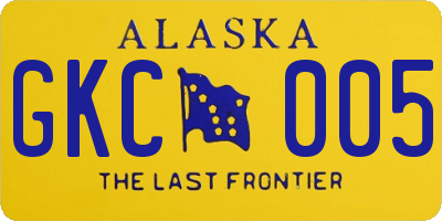 AK license plate GKC005