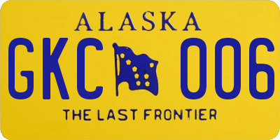 AK license plate GKC006