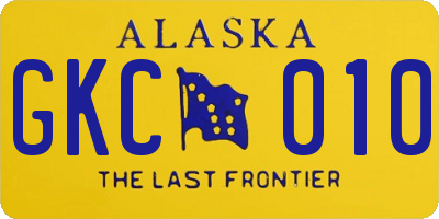 AK license plate GKC010