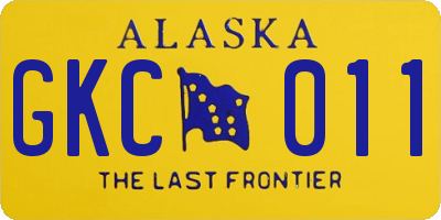 AK license plate GKC011