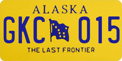 AK license plate GKC015