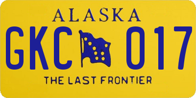 AK license plate GKC017