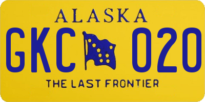 AK license plate GKC020