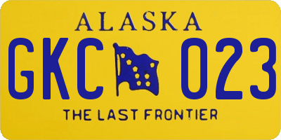 AK license plate GKC023