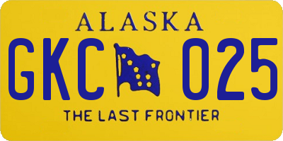AK license plate GKC025