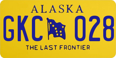 AK license plate GKC028