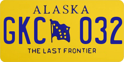 AK license plate GKC032