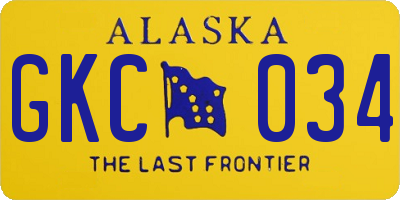 AK license plate GKC034