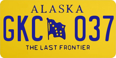 AK license plate GKC037