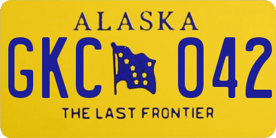 AK license plate GKC042