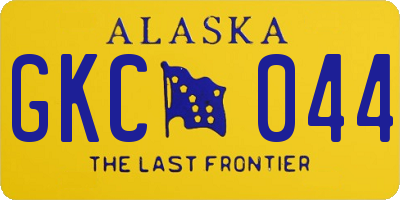 AK license plate GKC044