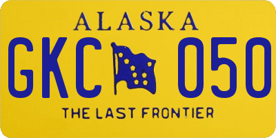 AK license plate GKC050
