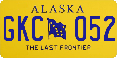 AK license plate GKC052