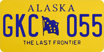 AK license plate GKC055