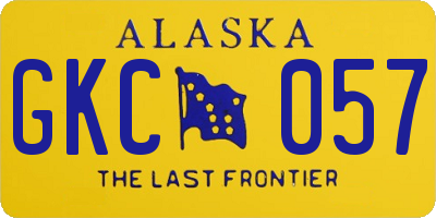 AK license plate GKC057