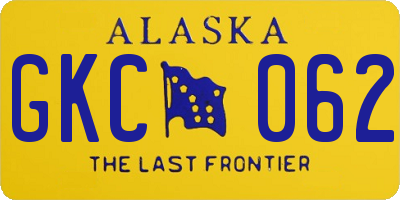 AK license plate GKC062