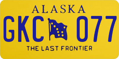 AK license plate GKC077