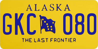 AK license plate GKC080