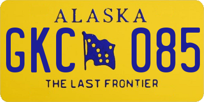 AK license plate GKC085