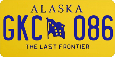 AK license plate GKC086