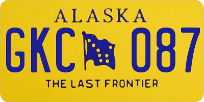 AK license plate GKC087