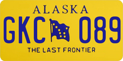 AK license plate GKC089