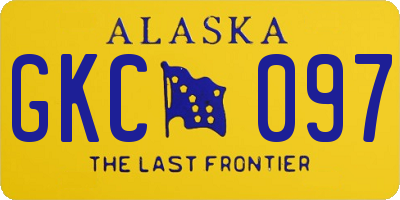 AK license plate GKC097