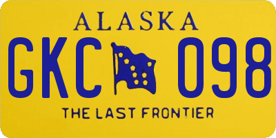 AK license plate GKC098