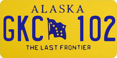 AK license plate GKC102