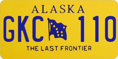 AK license plate GKC110