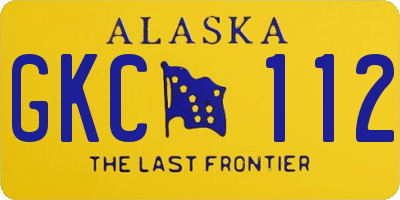 AK license plate GKC112