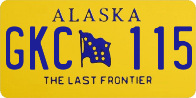 AK license plate GKC115