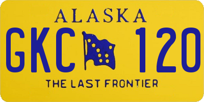 AK license plate GKC120