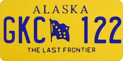 AK license plate GKC122