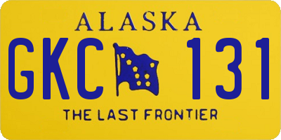 AK license plate GKC131