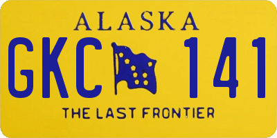 AK license plate GKC141
