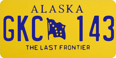 AK license plate GKC143