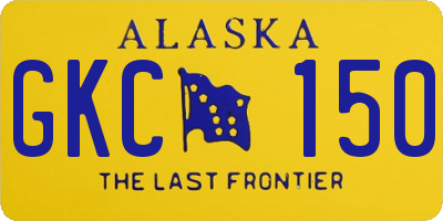 AK license plate GKC150