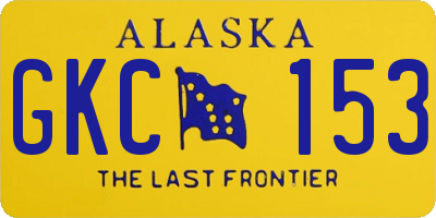 AK license plate GKC153