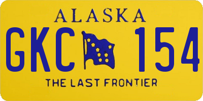 AK license plate GKC154