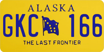 AK license plate GKC166