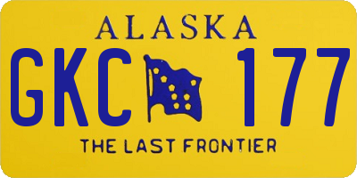 AK license plate GKC177