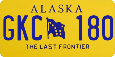 AK license plate GKC180