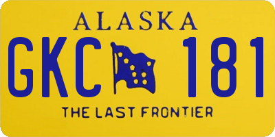 AK license plate GKC181