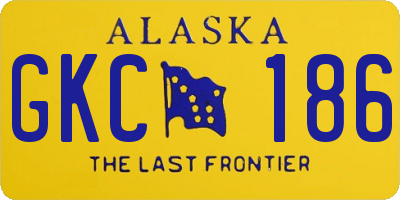 AK license plate GKC186