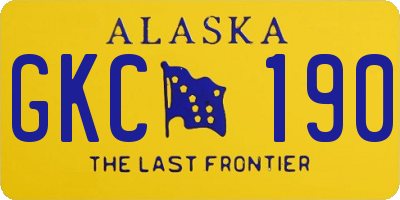 AK license plate GKC190
