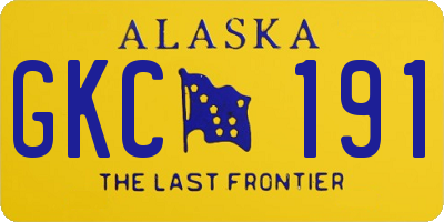 AK license plate GKC191