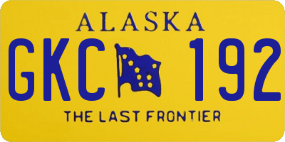 AK license plate GKC192