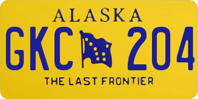 AK license plate GKC204